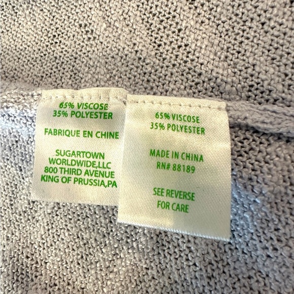 Lilly Pulitzer Women’s Ariela Cardigan Open Front Rolled Hem Light Purple Preppy - Picture 3 of 7